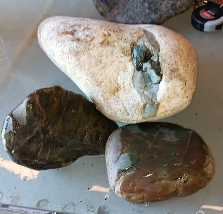 Rough Lot Of Three Natural Rocks From California