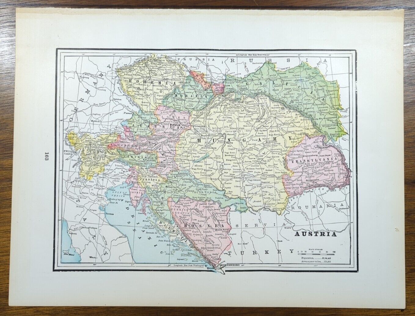 Vintage 1896 AUSTRIA Map 14\