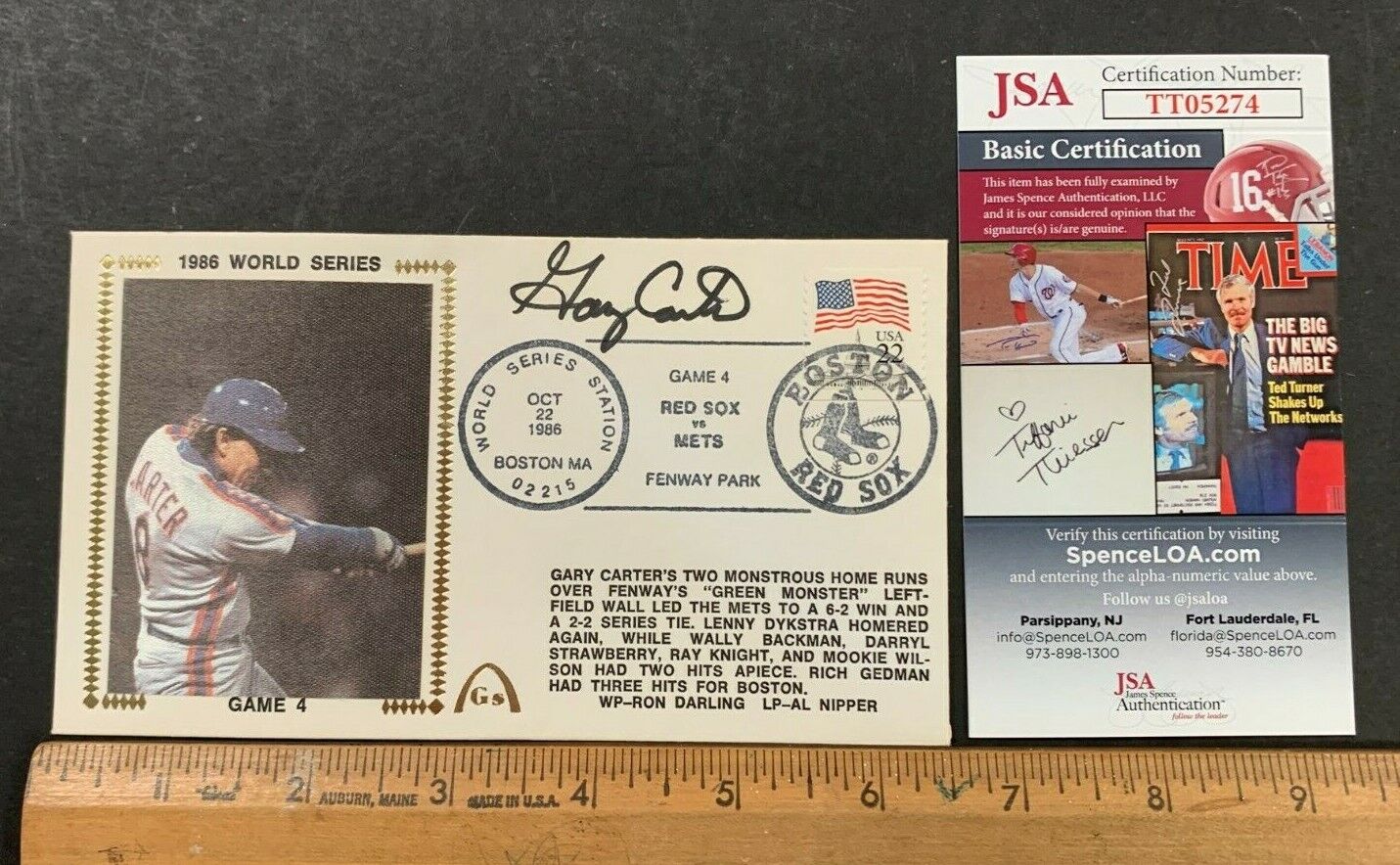 VINTAGE FIRST DAY COVER *GARY CARTER* W/JSA COA MINT CONDITION (AA)