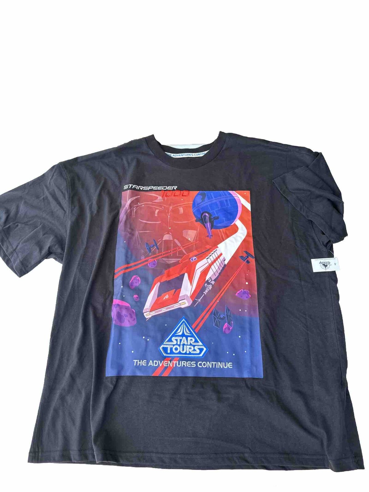 2024 Disney Parks Star Tours The Adventure Continues Embroidered Shirt Size XL