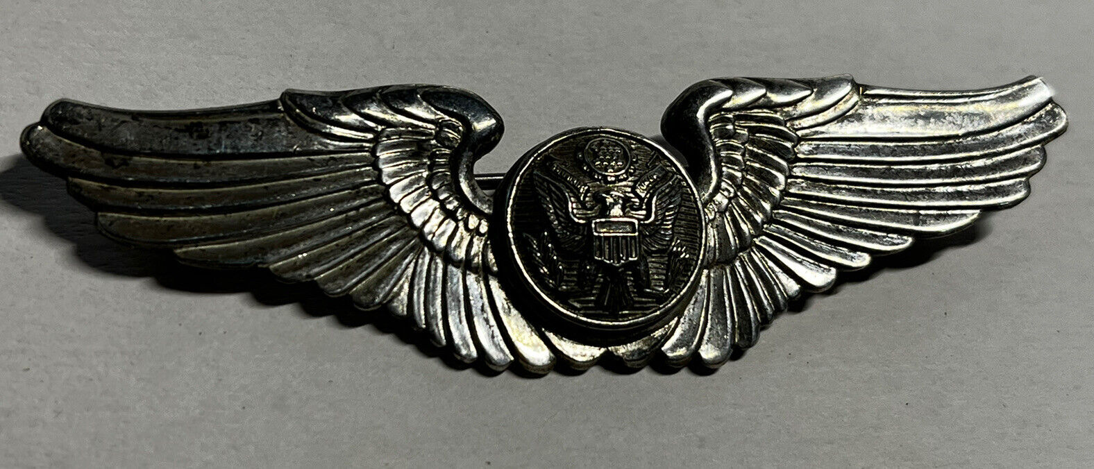 WW2 Army Air Force *Aircrew* Sterling 3” Wings Beautiful Pin- Gemsco USA 18 Gram