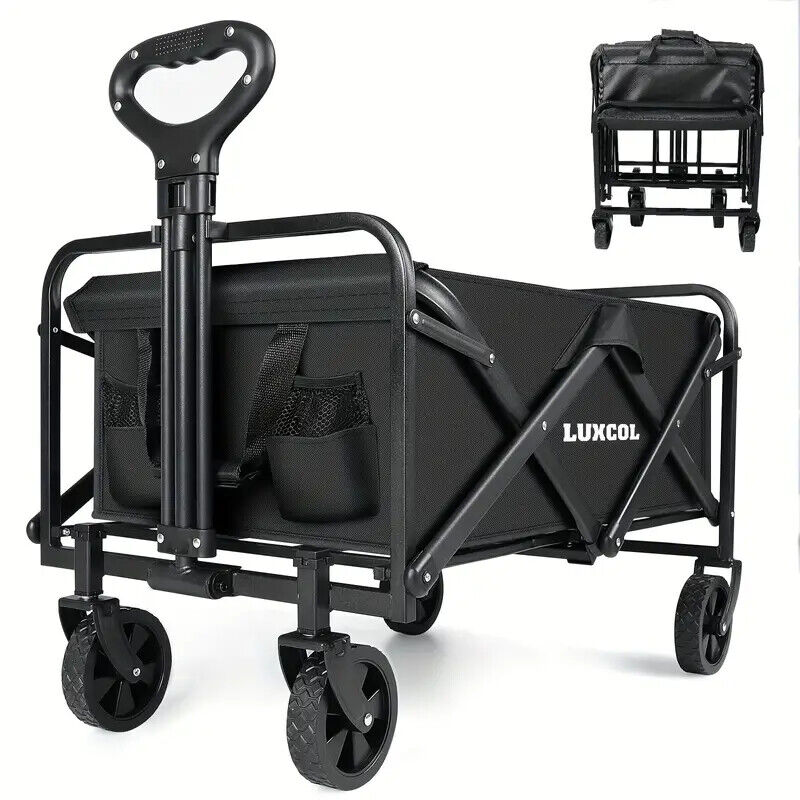 Foldable Camping Trolley, Durable Small Metal Cart For Camping Travel