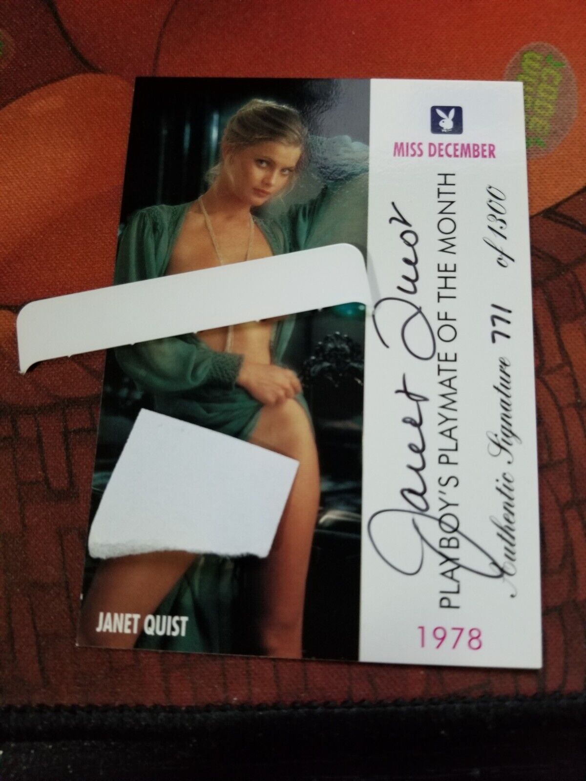 1999 playboy centerfold cards Janet Quest signature 771/1300 December
