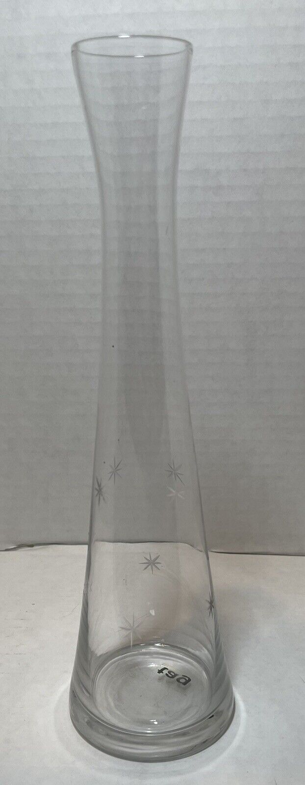 Glass Flower Vase Atomic Blast Design  10.5”