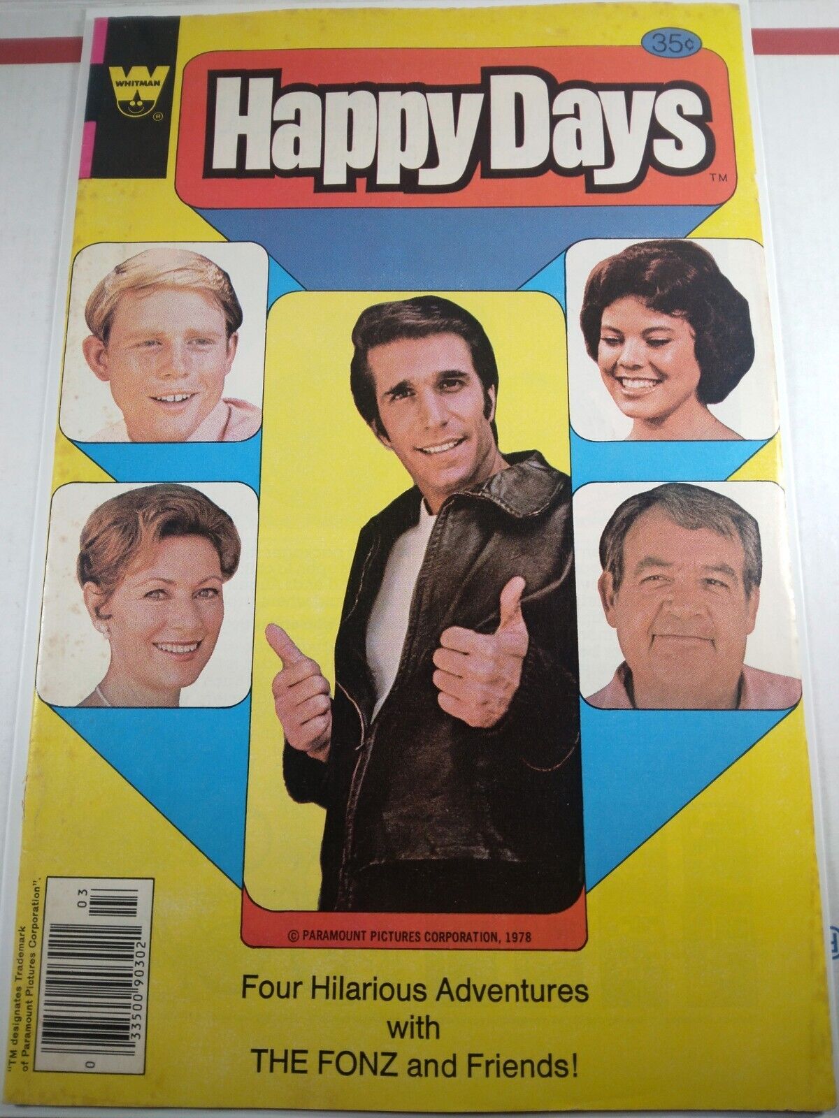 🔴🔥 HAPPY DAYS #1 WHITMAN VARIANT 1979 FINE- FN- 5.5 RON HOWARD Henry Winkler