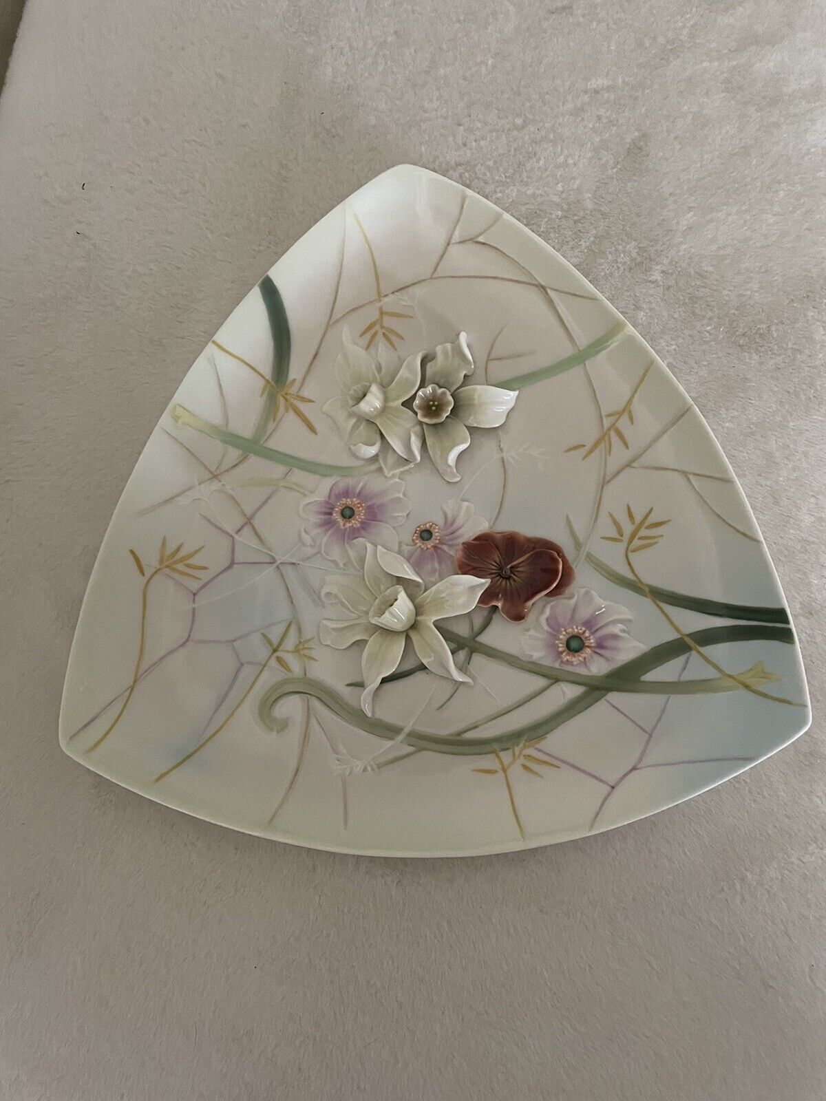 Franz Collection Spring Boquet Porcelain Tray