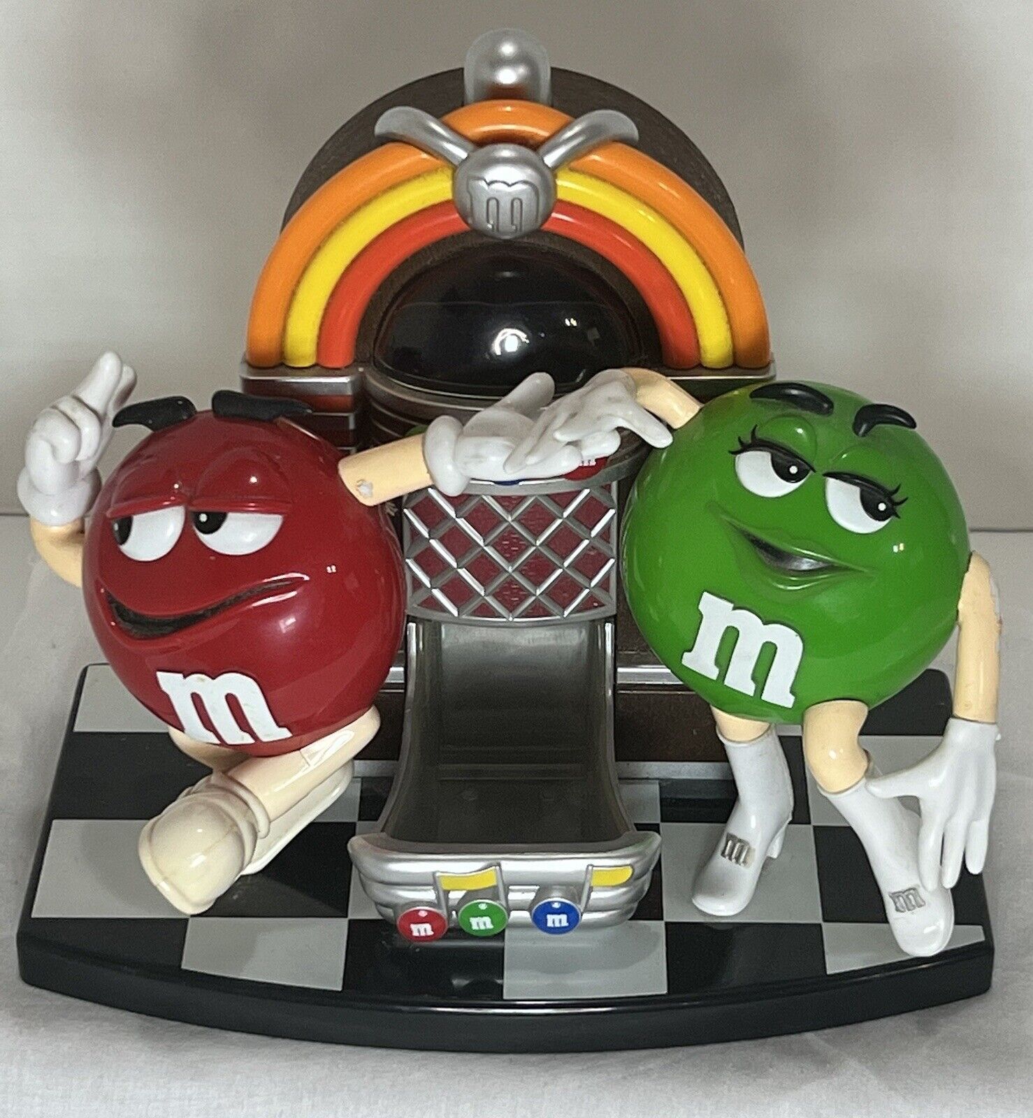 Vintage M&M\'s Rockin Roll Cafe Jukebox Candy Dispenser Collectible Candy Display