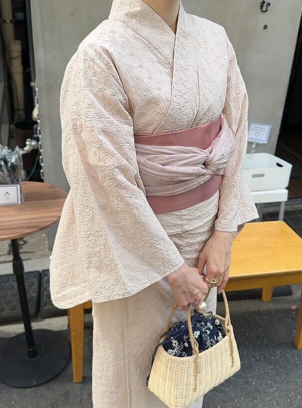 Grail Kimono Yukata Set Dress flower pattern embroidery Pattern Kyoto Summer