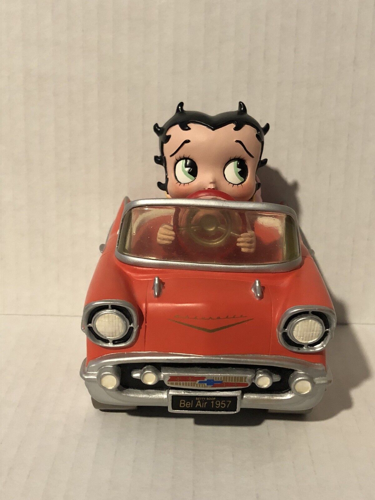 Hot Red Betty Boop 57 Chevy Bel Air 2001 Hearst Holdings - Bobble Head￼ Rare