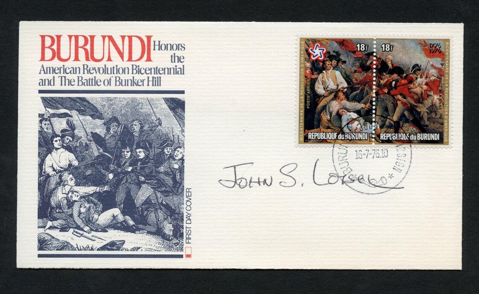 John S. Loisel d2010 signed autograph auto First Day Cover WWII ACE USAAF