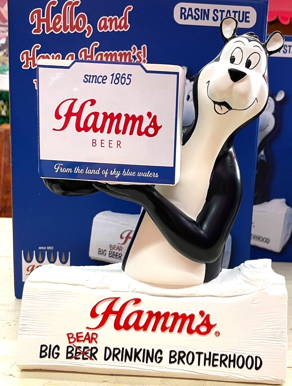 Hamm\'s Beer Statue Figure 11.6in (29.5cm) From Japan F/S RARE　NEW