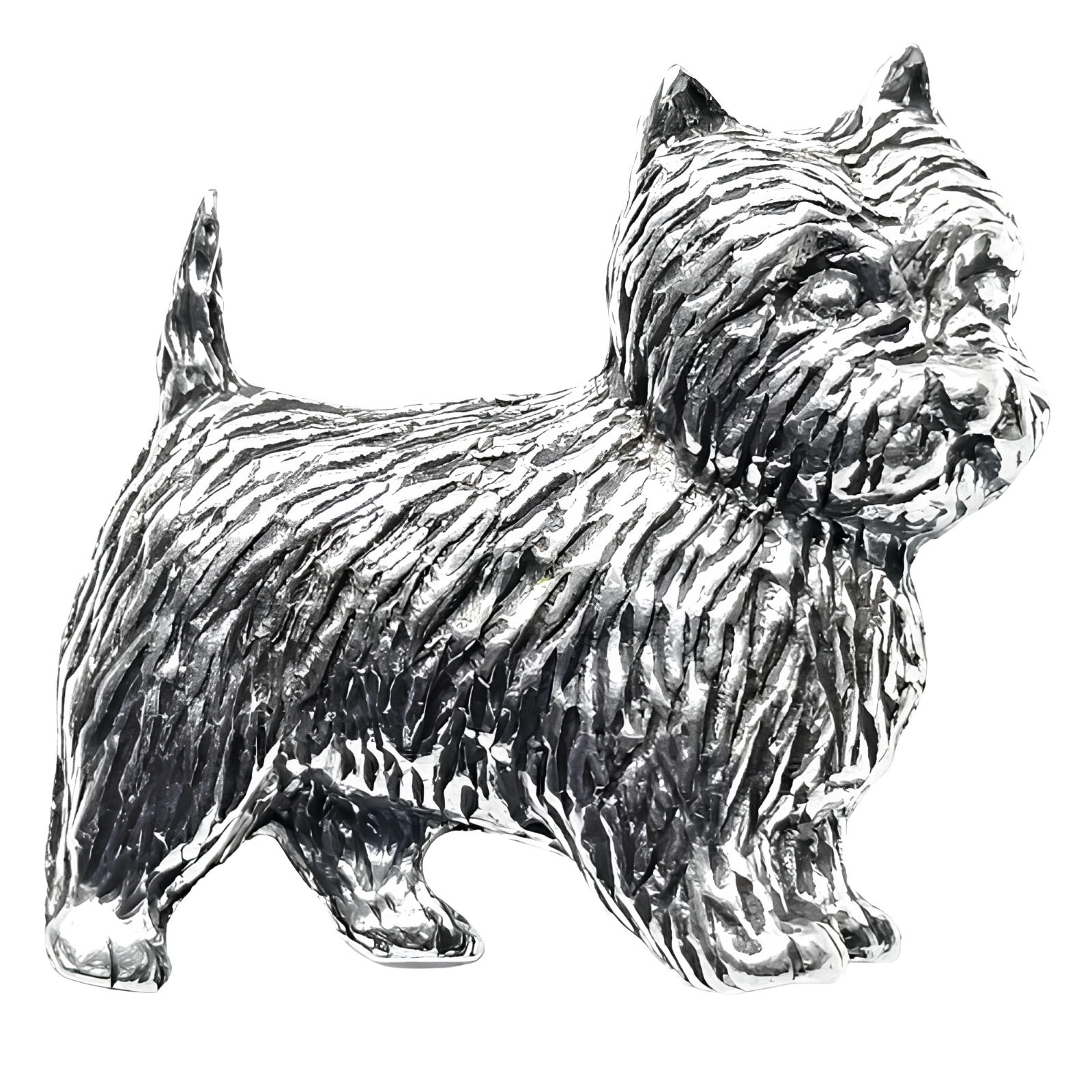 Westie Dog Pin Badge Brooch Pet West Highland Terrier Pewter Badge By A R Brown