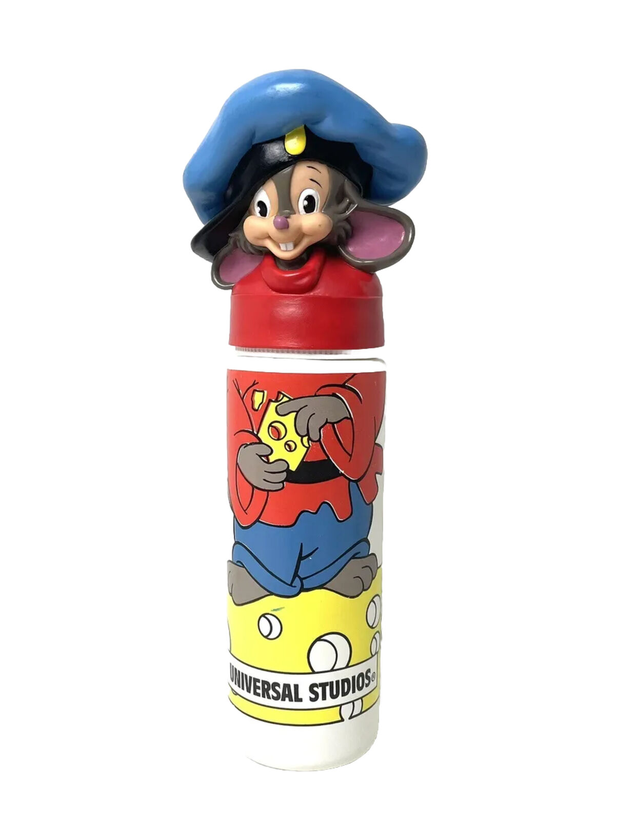 Vintage Fievel Universal Studios Drink Tumbler Sippy Straw 1986 An American Tail