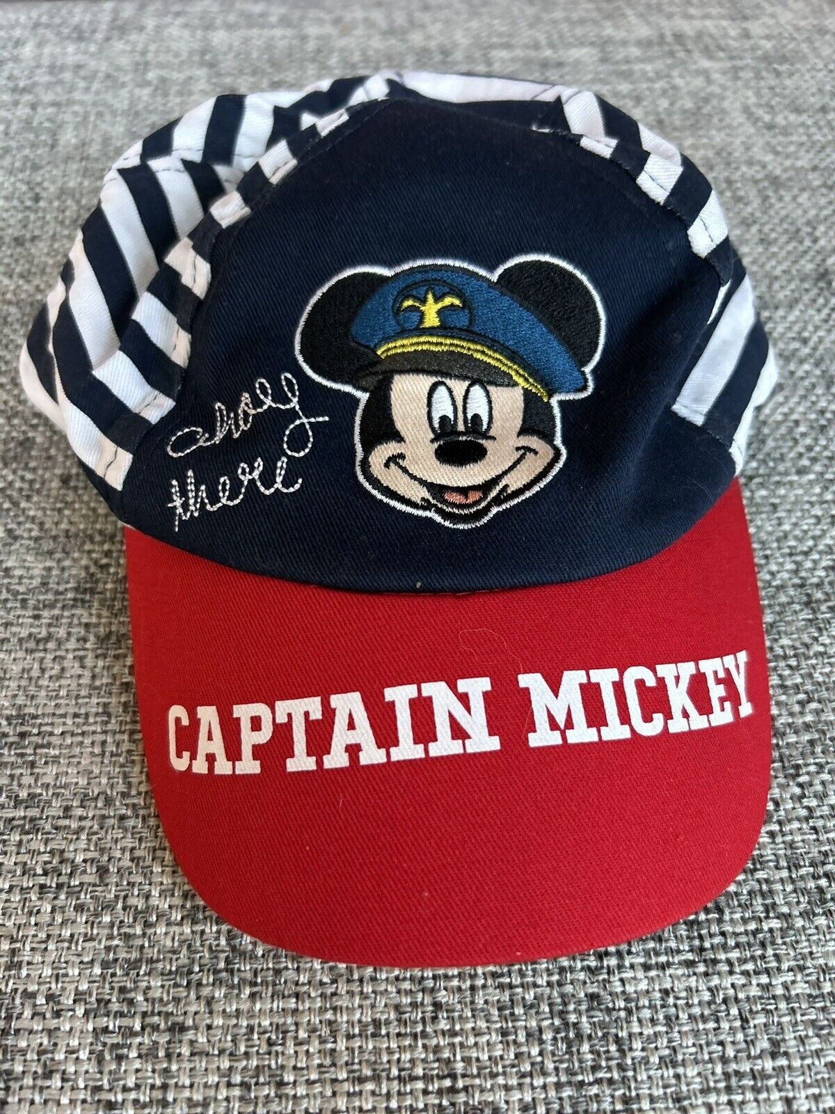 Captain Mickey Mouse Infant Baby Hat Cap Ahoy There 12-18 MO Nautical Sailing 