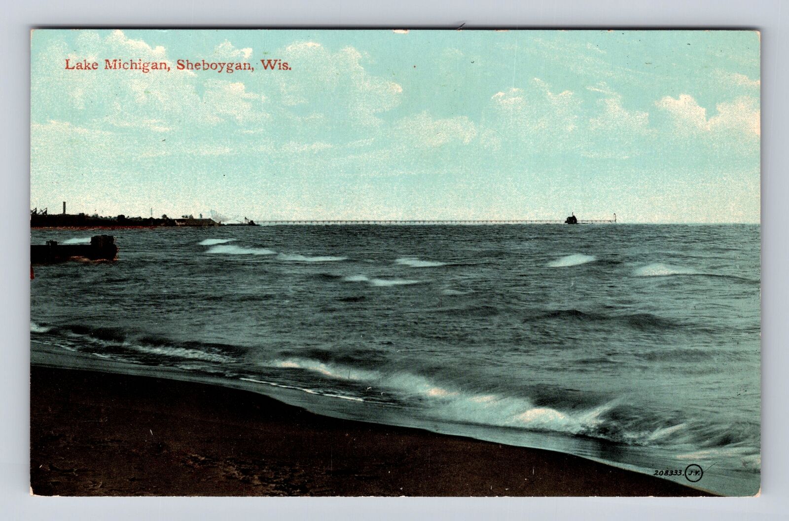 Sheboygan WI-Wisconsin, Lake Michigan, Antique, Vintage Souvenir Postcard