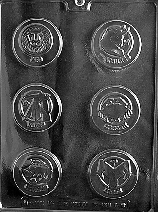 2 piece ZODIAC SIGNS PIECES MOLD chocolate candy molds taurus aries astrology