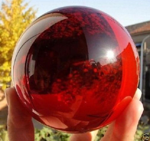 40-200mm Natural Red Sphere Large Crystal Ball Healing Stone