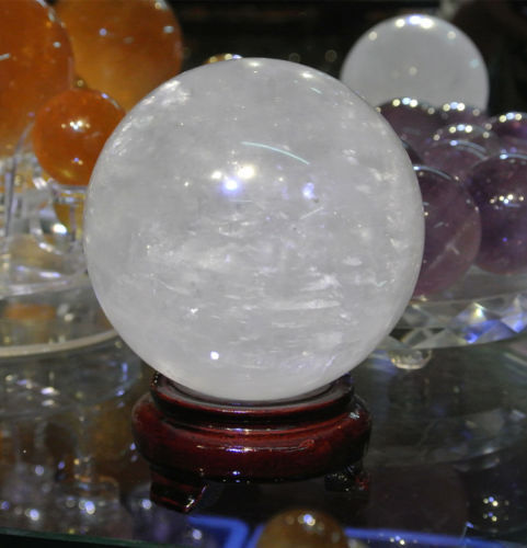 Natural Calcite Quartz Crystal Sphere Ball Healing Gemstone 40-200MM+ FREE STAND