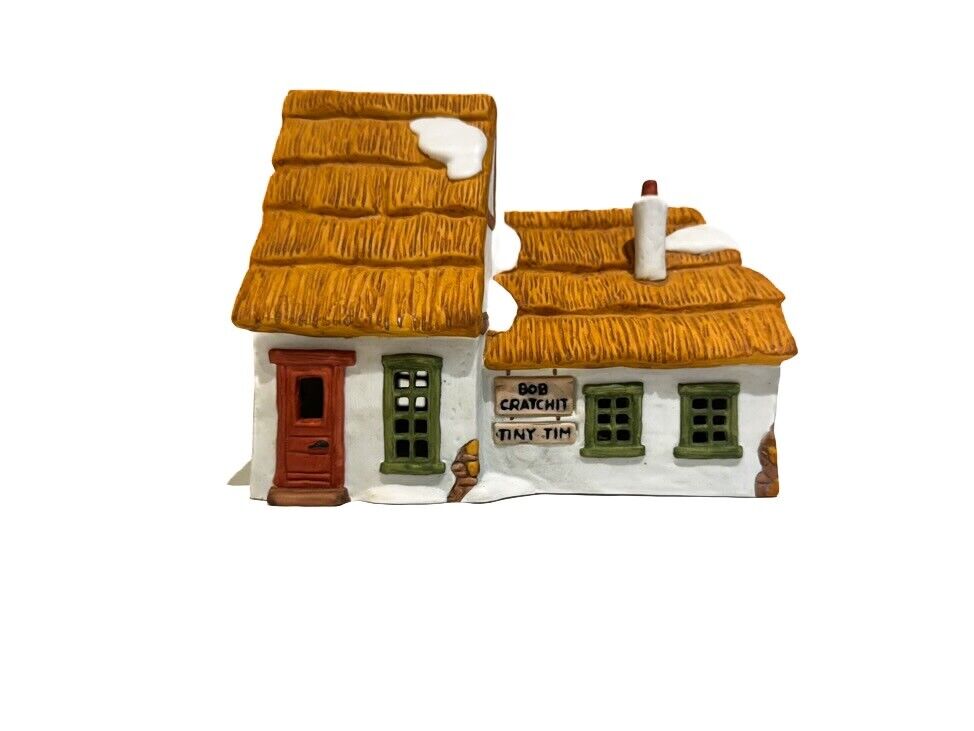 A Christmas Carol Tiny Tim/Bob Cratchit Dept 56 Christmas Cottage 6500-5 WE2