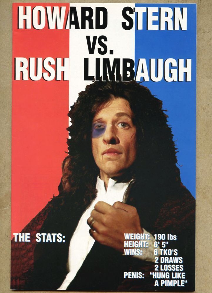 Howard Stern Vs Rush Limbaugh 1994 fn+ 6.5 Boneyard Press Hart D Fisher