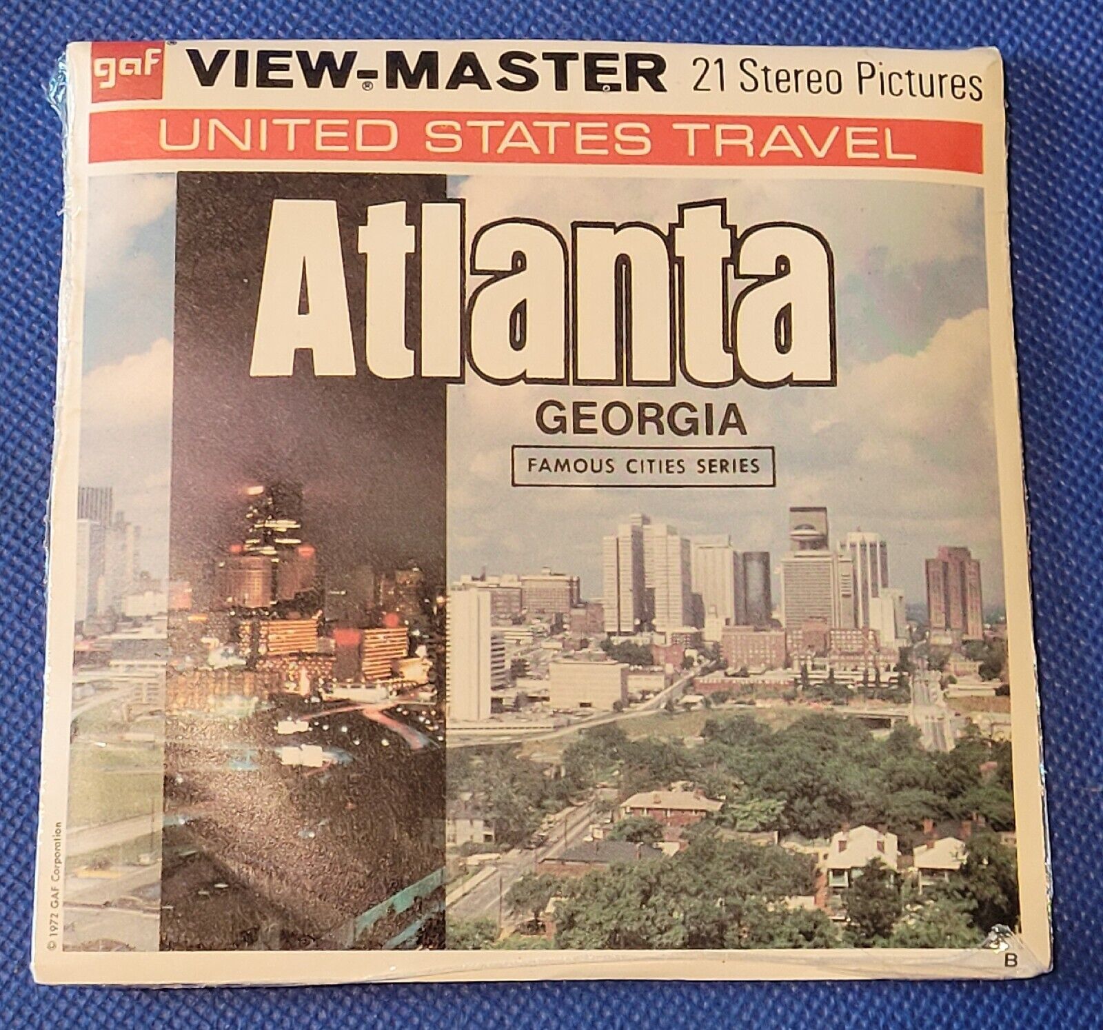Gaf SEALED A916 Atlanta Georgia Famous Cities Travel view-master 3 Reels Packet
