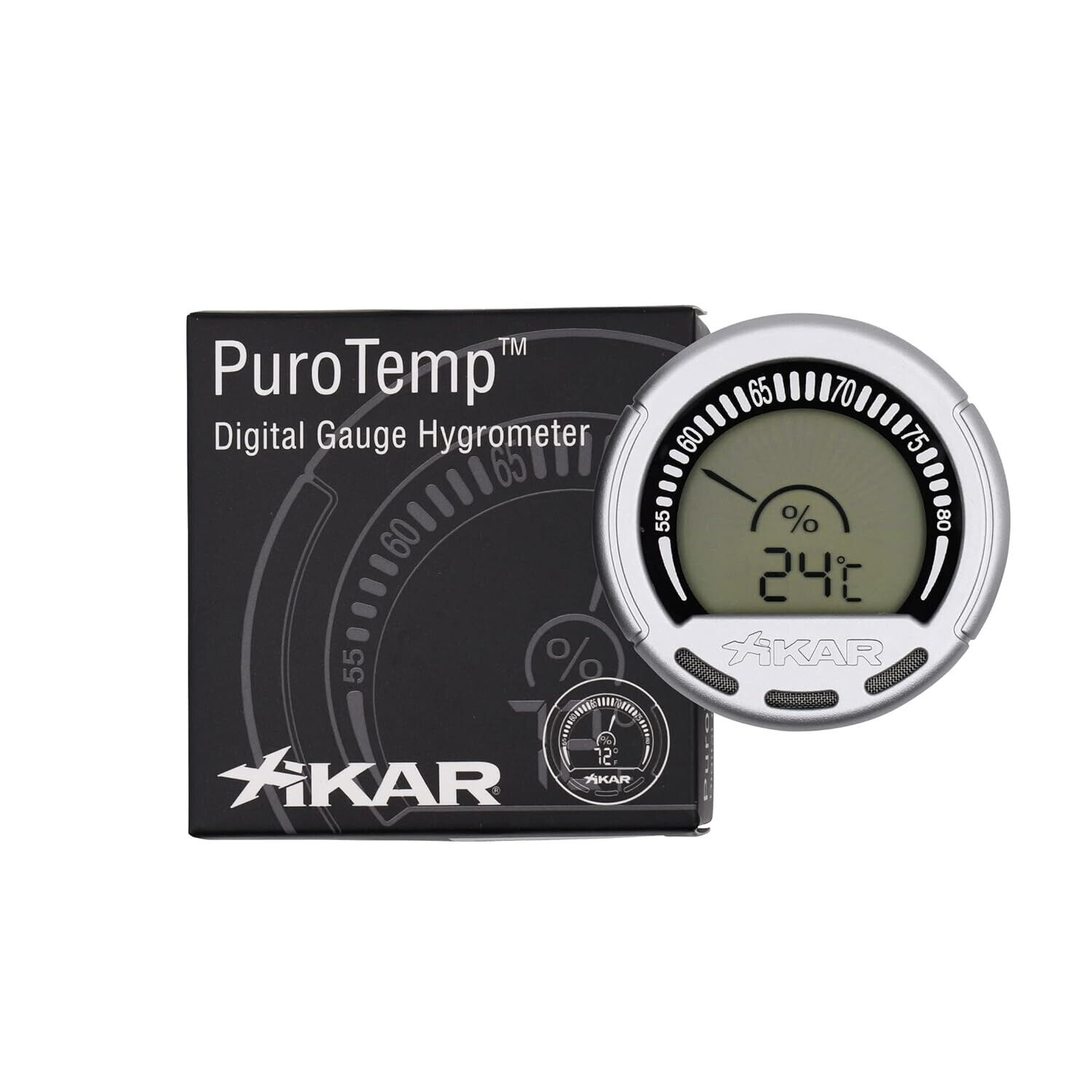 Xikar Purotemp Digital Gauge Hygrometer, Accurate Right Out of The Box