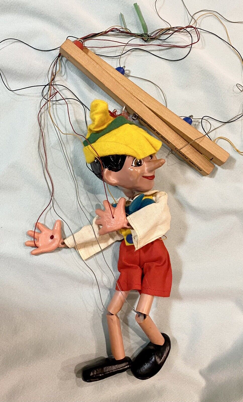 PELHAM PUPPET Disney 1962￼ Pinocchio Marionette Handpainted Puppet Works