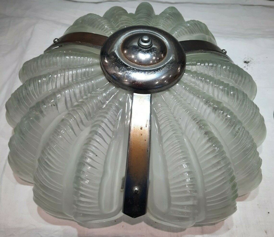 Vintage Shell Style Glass Light Shade