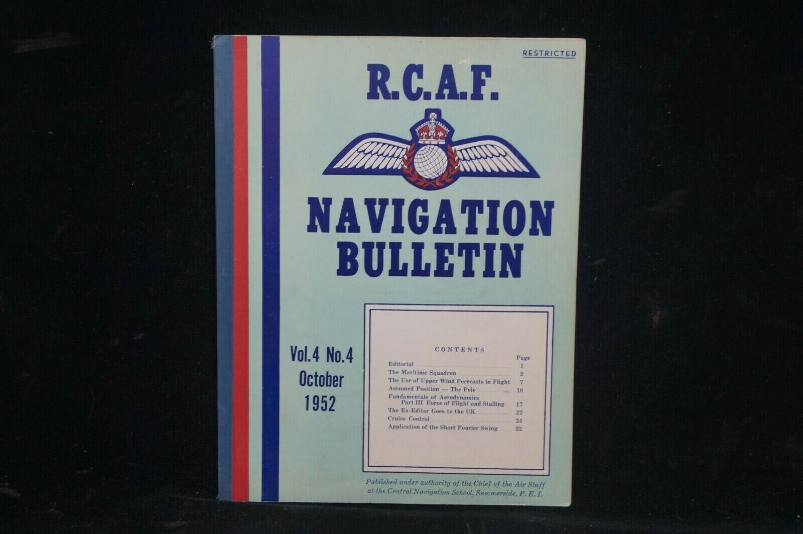 Korean War Era Canadian RCAF Navigation Bulletin Vol 4 No 4 1952 Reference Book