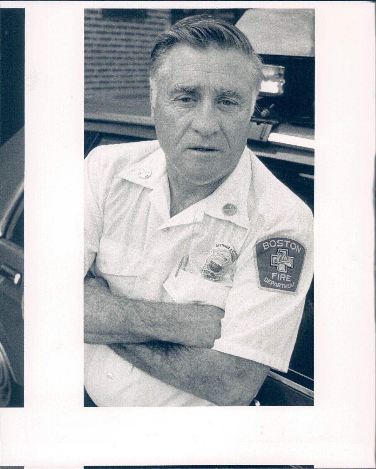 1992 Chief James McCabe Boston Fire Department District Vintage Press Photo
