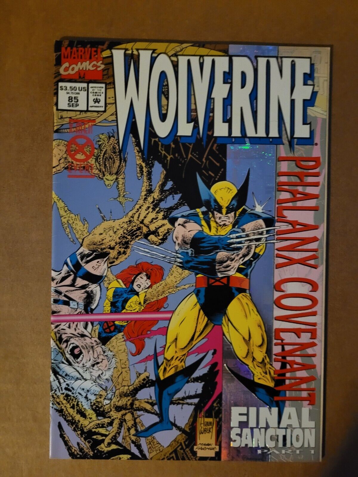 Wolverine 85B Deluxe Holofoil Variant Phalanx Covenant High-Grade Marvel