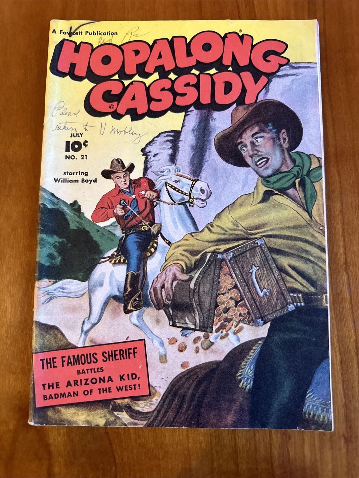Hopalong Cassidy #21 Western July 1948 Fawcett Comics William Boyd Golden Age
