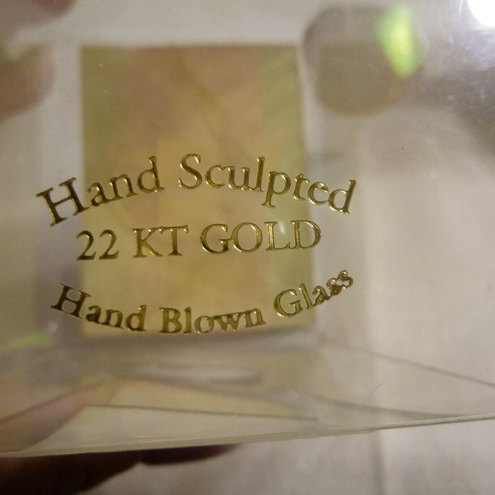 Silent Night Music Box - LaVori - Hand Sculpted 22K Gold Hand Blown Glass - NEW