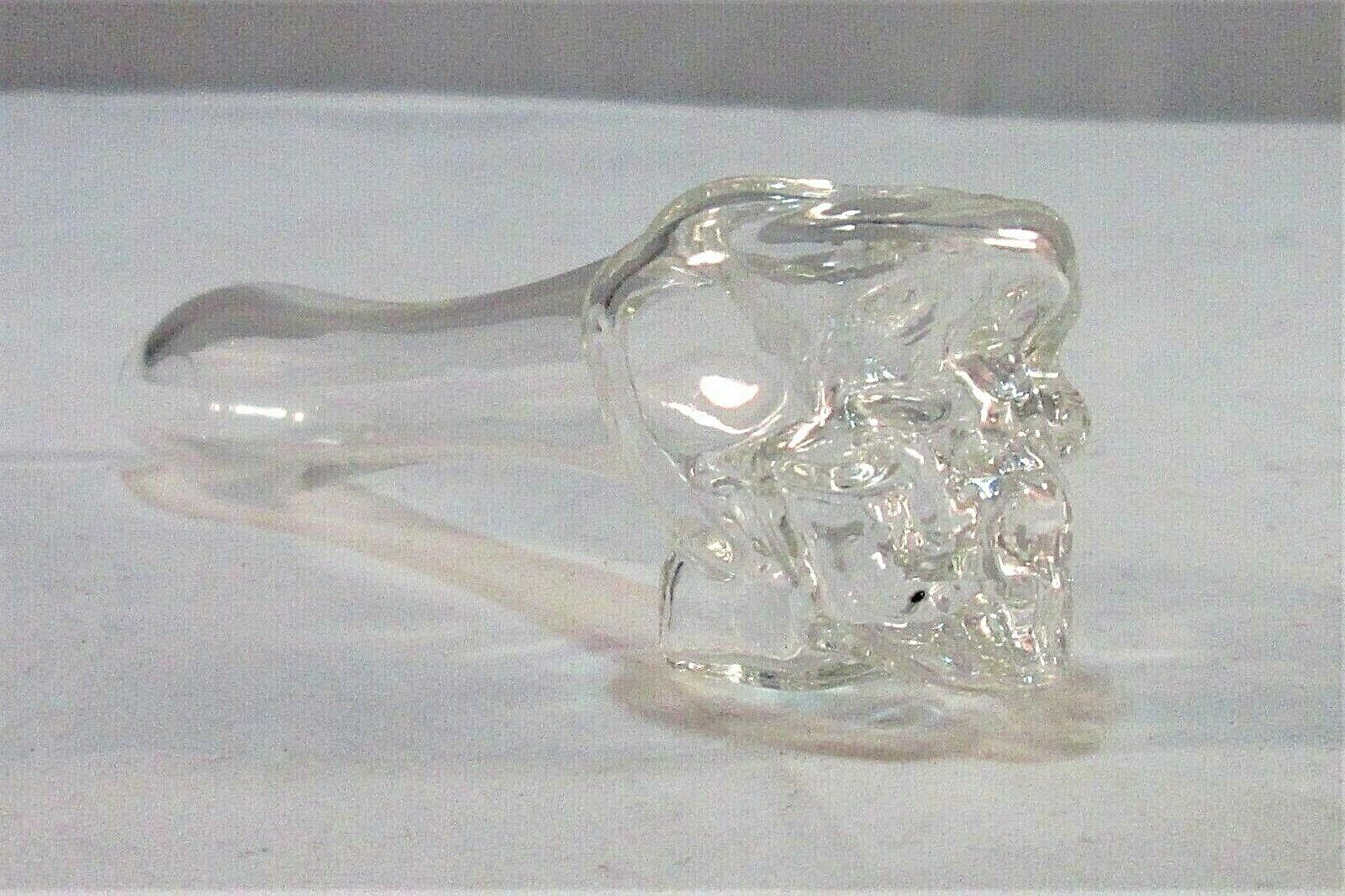 4” Glass Smoking Hand Pipe Clear Skull Herb bowl Tobacco 