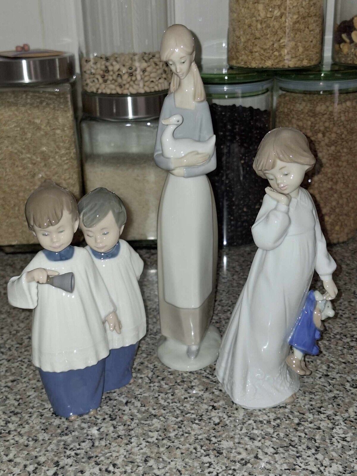 Mint Condition Set 3 NAO Lladro Figurines Fine Porcelain from Spain