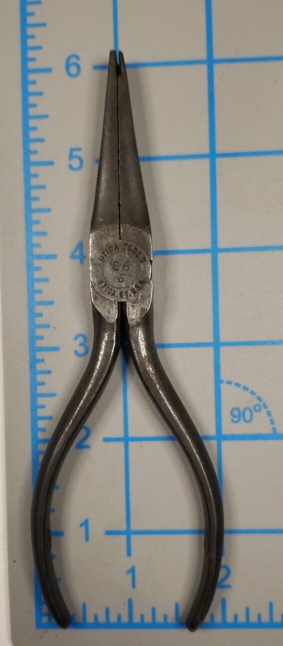 Vintage Utica 6” Long Nose 3/8” Wide Duckbill Pliers #86 USA with Modified Tip