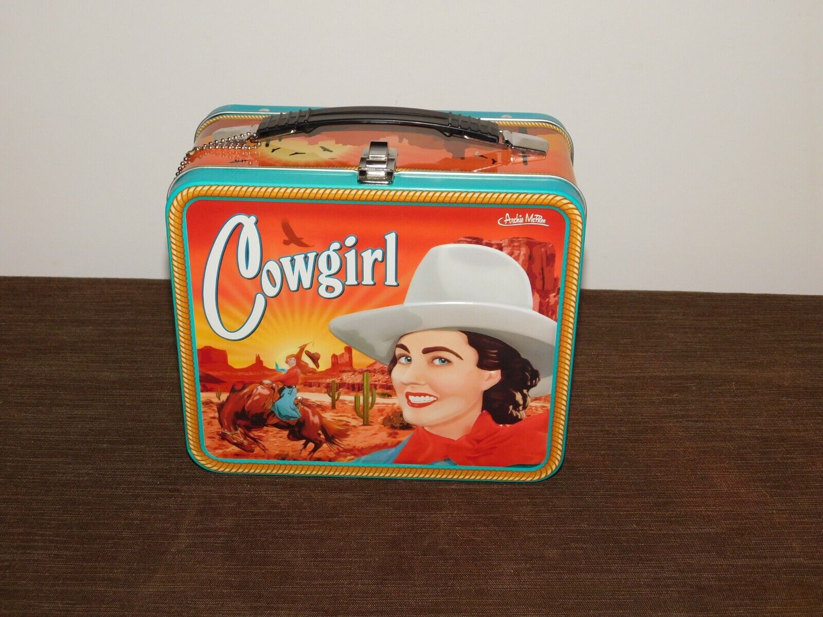 ARCHIE McPHEE WILD MARE RANCH COWGIRL HORSE METAL LUNCHBOX