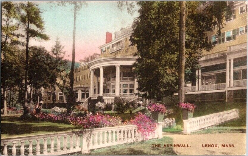 Vintage Albertype Postcard The Aspinwall Hotel Lenox MA Massachusetts       M639