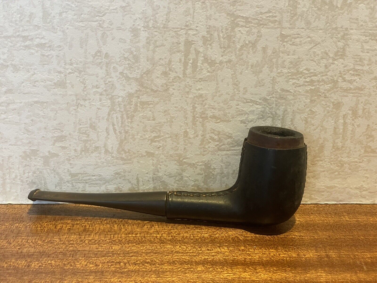 Vintage Ropp Leather wrapped Tobacco Pipe