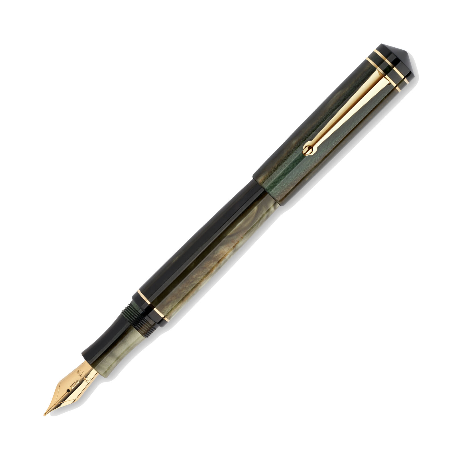 Delta Write Balance Fountain Pen in Green - Broad Point - NEW in Box