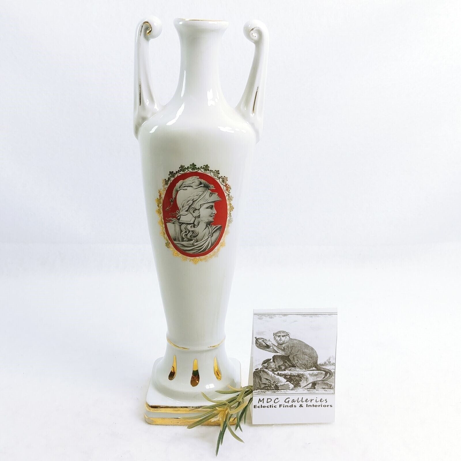F lli Marchi Brescia Wine Bottle Vase Hand Painted Italy