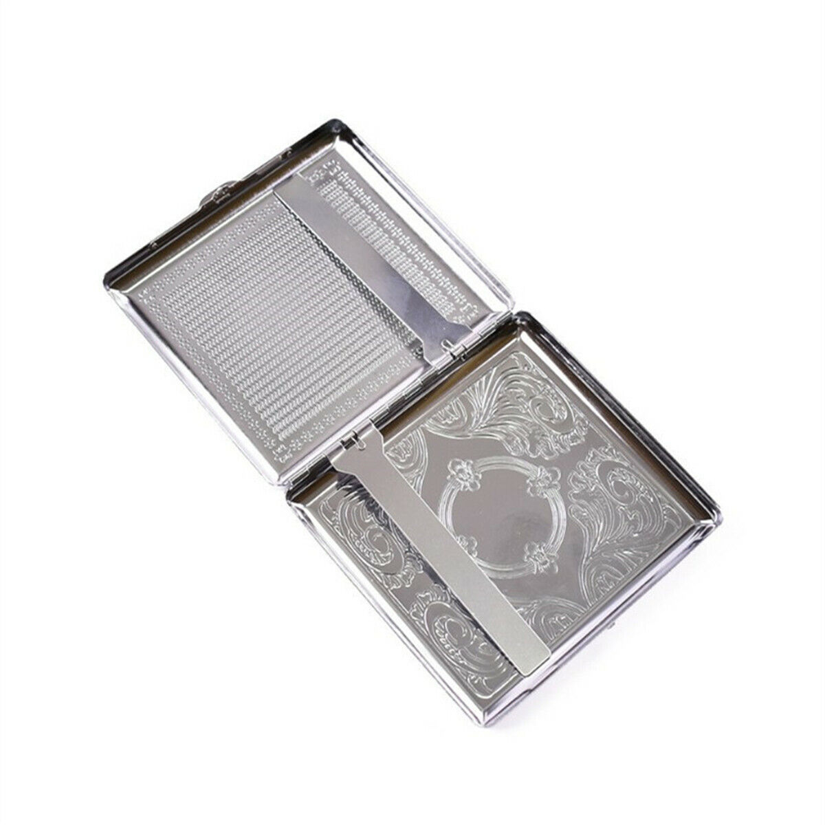 Vintage Cigarette Case Stainless Steel Metal Box Holder Tobacco Holder Pocket