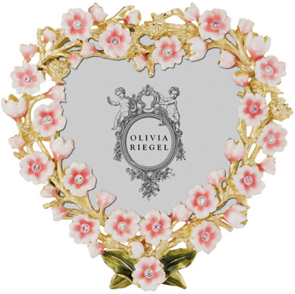 Olivia Riegel Bella Heart Frame 5x5 in Gold Finished Pewter