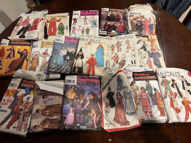 Lot of 17 Vintage McCall\'s/Simplicity Costume Sewing Patterns Variety