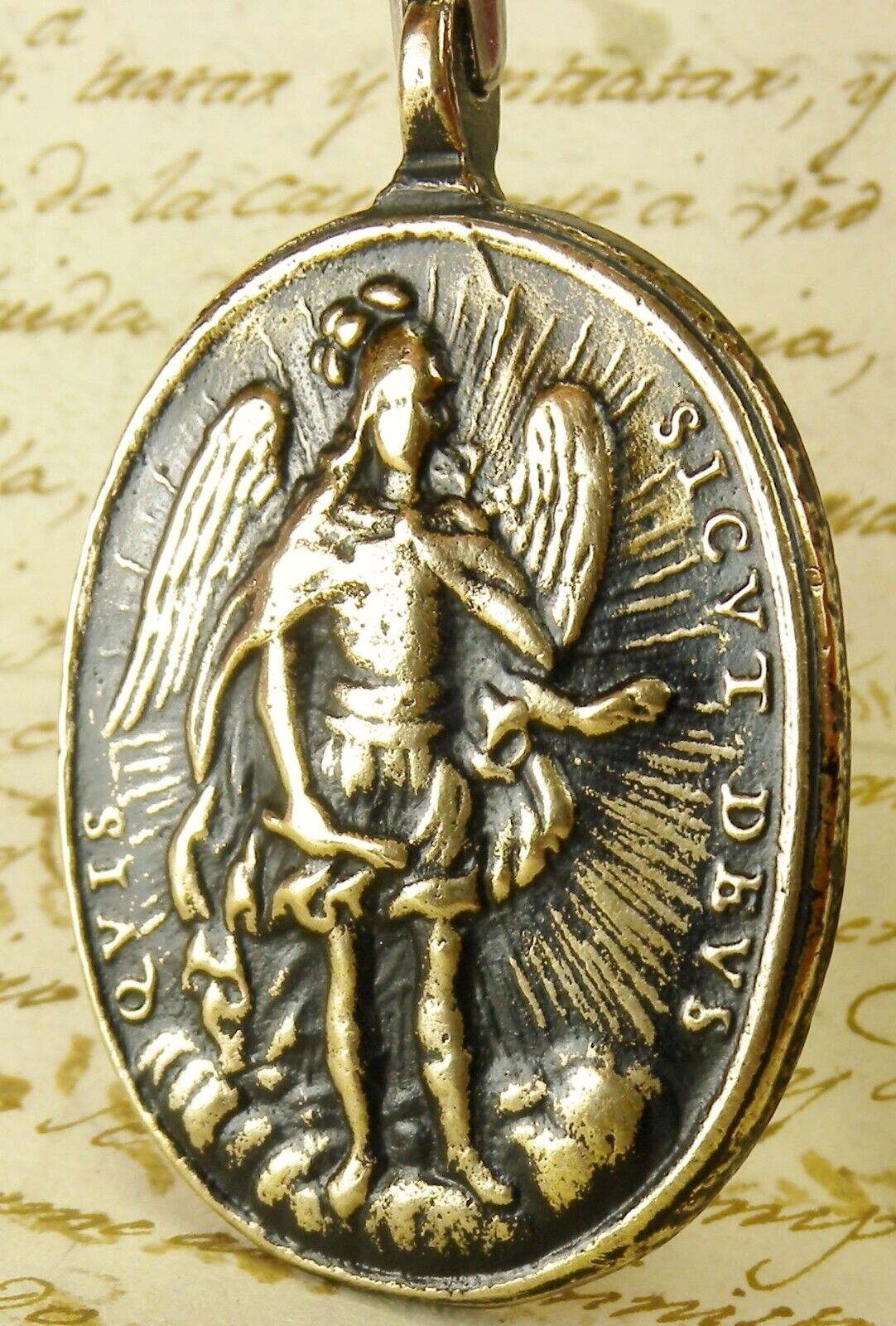 Antique DATED 1682 Our Lady of Guadalupe FEAST DAY St. Michael Archangel Medal
