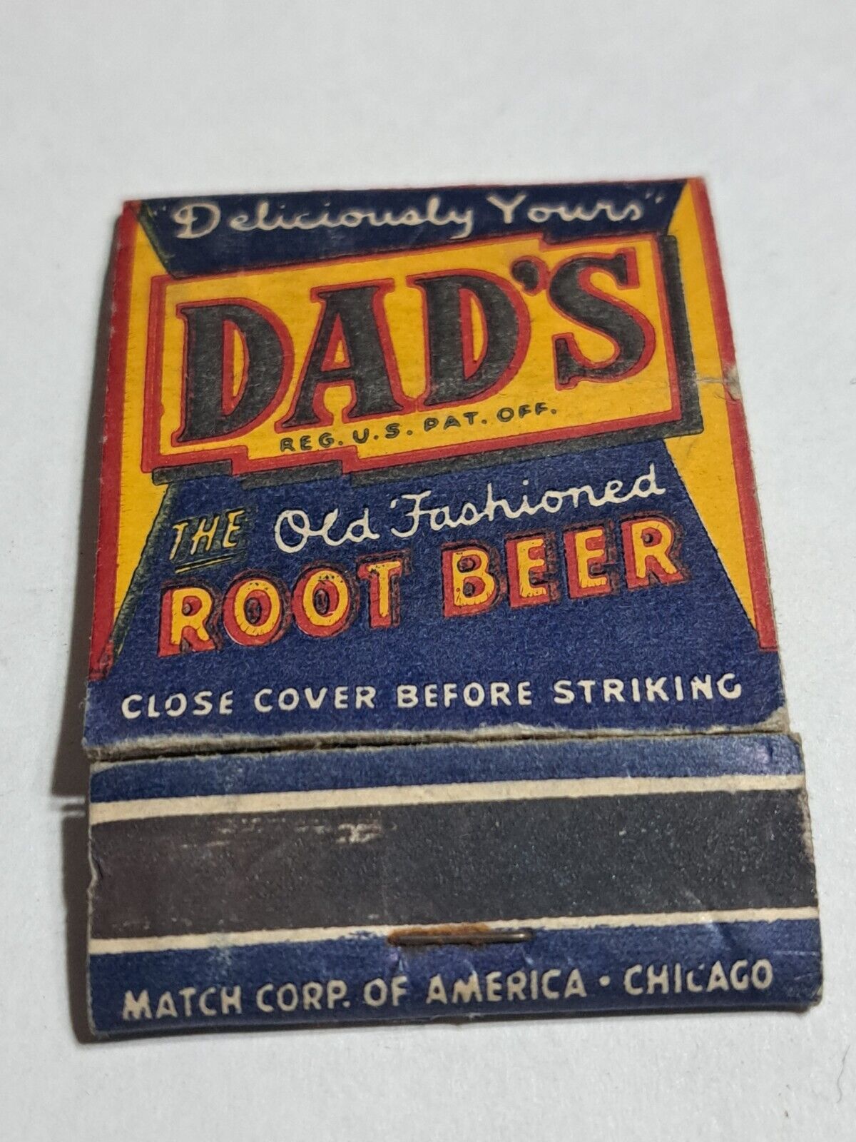 Vtg. Dad's old fashion Rootboot matchbook empty 