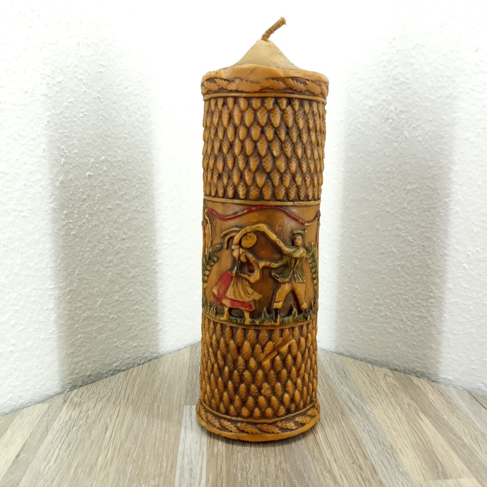 Decorative Wax Pillar Candle Figures Dancing - Vintage Collectibles