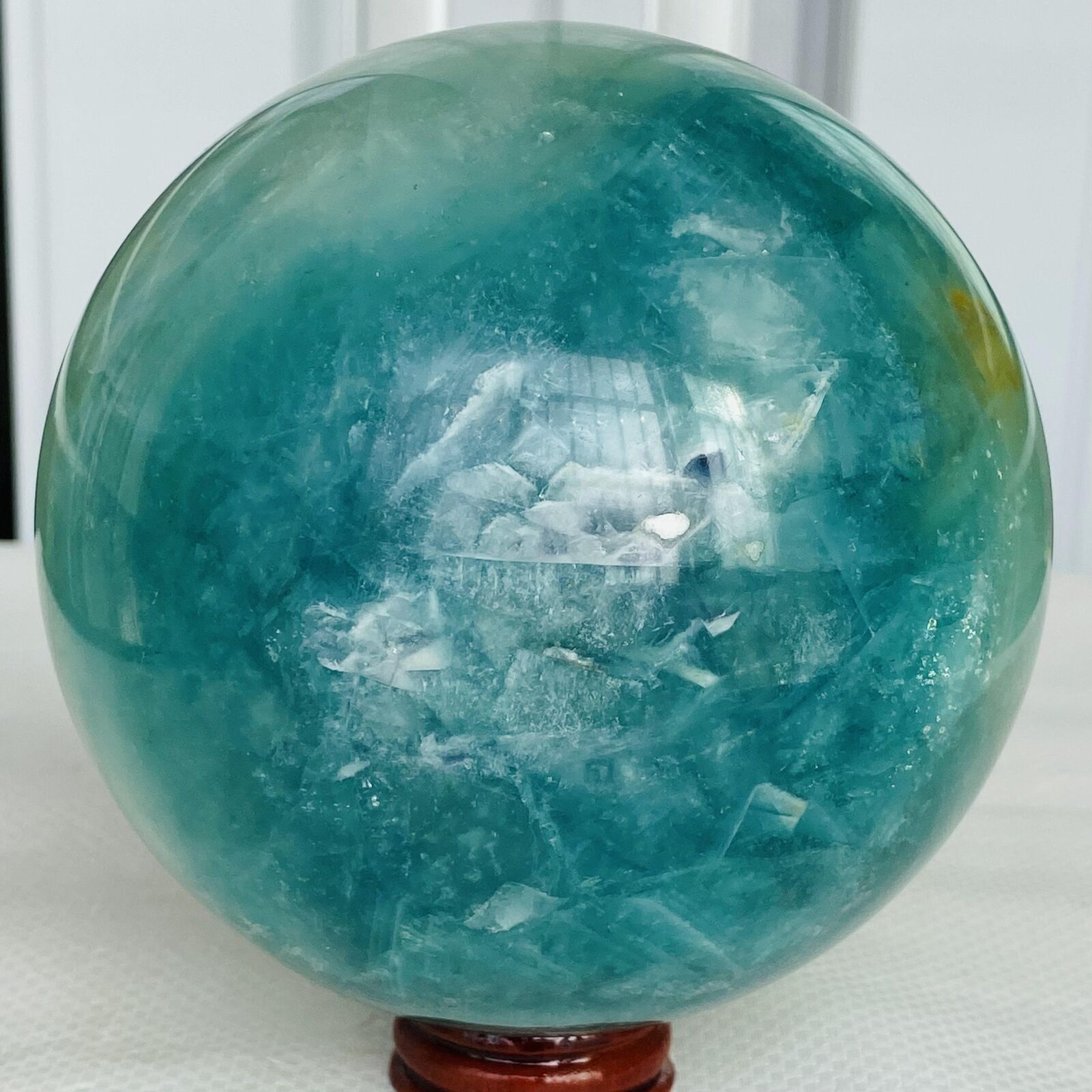 2640G Natural Fluorite ball Colorful Quartz Crystal Gemstone Healing