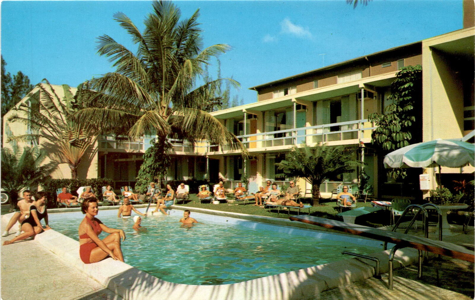 Carib Apartment Motel, Fort Lauderdale, Florida, Birch Estates, Postcard