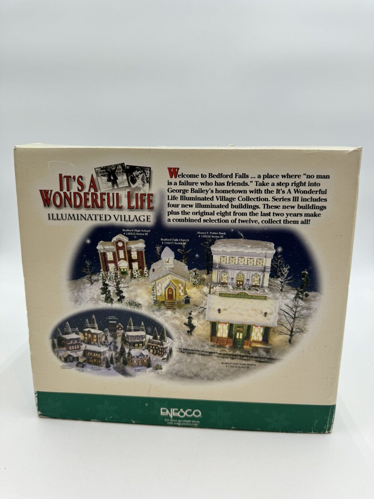 Enesco It's A Wonderful Life Bedford Falls High School Series III village NEW